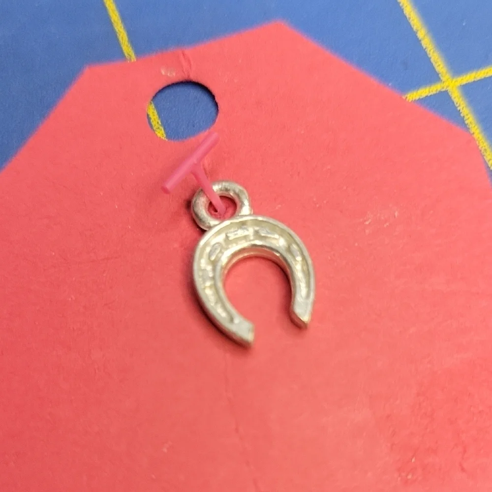 Silver Tone Horseshoe Charm